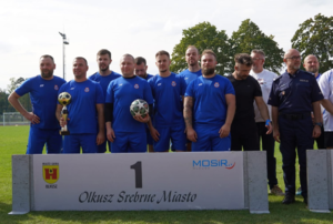 Drużyna KPP Kraków na podium - 1 miejsce.