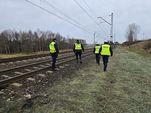 Funkcjonariusze podczas działań.