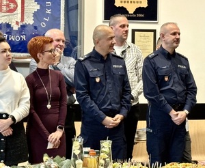 Komendant Powiatowy Policji wraz z Zastępcą.