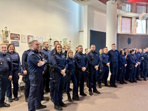 Funkcjonariusze podczas spotkania.