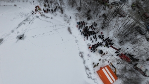 Widok na miejsce ćwiczeń z drona.