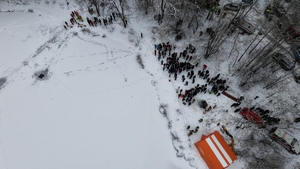 Widok na miejsce ćwiczeń z drona.