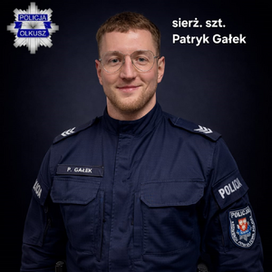Dzielnicowy z KP w Kluczach sierż. szt. Patryk Gałek