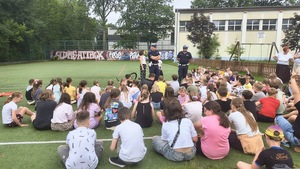 Policjanci podczas spotkania.