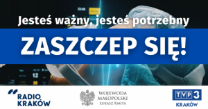 Plakat informujący o szczepieniu