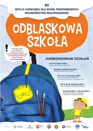 Plakat do akcji odblaskowa szkoła