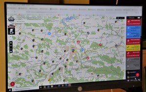 widok ekranu komputera z mapą zagrożeń