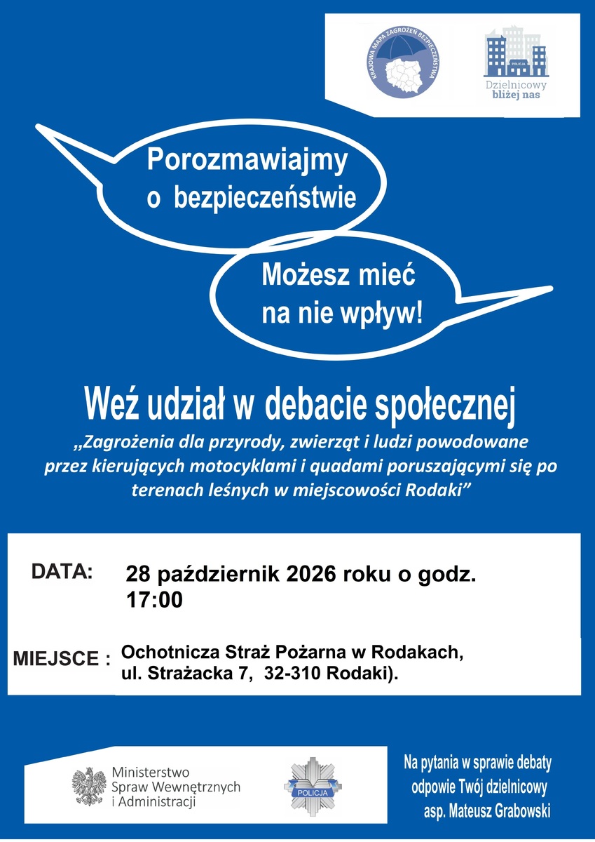 Debata społeczna w Rodakach dotycząca motocykli i quadów